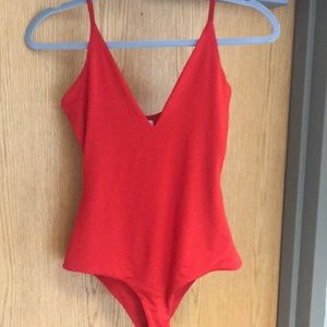 Princess Polly Tops - Princess Polly red bodysuit Princess Polly Tops - Princess Polly red bodysuit